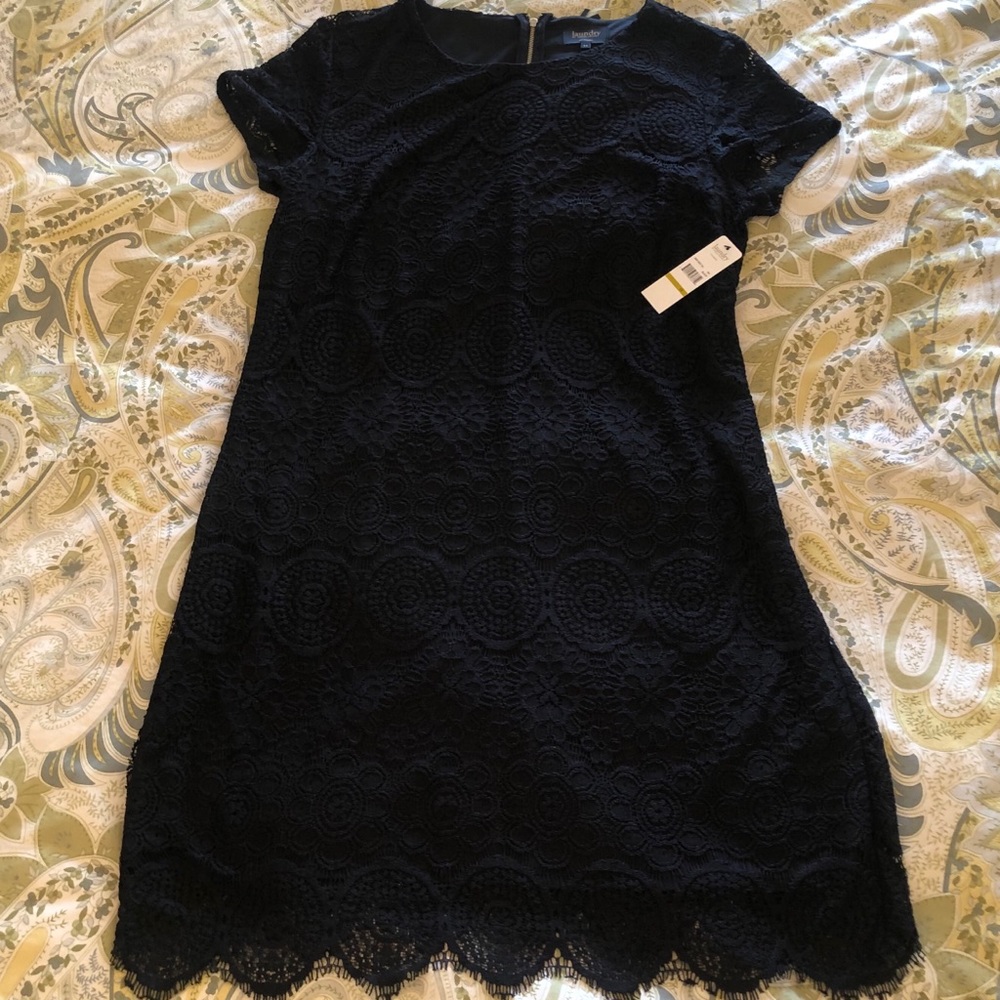 Black lace cocktail dress